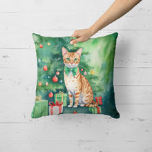Load image into Gallery viewer, Ocicat Cat By the Christmas Tree Throw Pillow