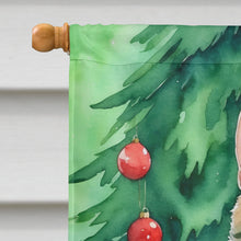 Load image into Gallery viewer, Oregon Rex Cat By the Christmas Tree House Flag
