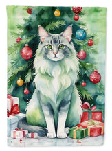 Load image into Gallery viewer, Oriental Longhair Cat By the Christmas Tree House Flag