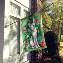 Load image into Gallery viewer, Oriental Shorthair Cat By the Christmas Tree House Flag