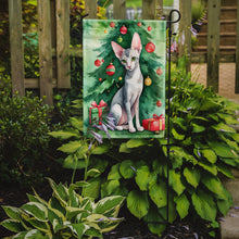 Load image into Gallery viewer, Oriental Shorthair Christmas Garden Flag - Cat by the Christmas Tree - Cat-Themed Holiday Yard Decor