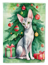 Load image into Gallery viewer, Oriental Shorthair Christmas Garden Flag - Cat by the Christmas Tree - Cat-Themed Holiday Yard Decor