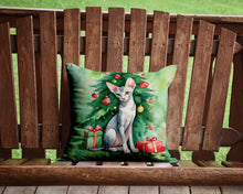 Load image into Gallery viewer, Oriental Shorthair Cat By the Christmas Tree Throw Pillow - 14x14 Decorative Pillow – Art for Your Home &amp; Patio