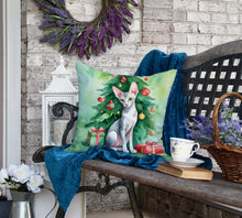Load image into Gallery viewer, Oriental Shorthair Cat By the Christmas Tree Throw Pillow