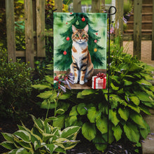 Load image into Gallery viewer, Owyhee Bob Christmas Garden Flag - Cat by the Christmas Tree - Cat-Themed Holiday Yard Decor