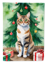 Load image into Gallery viewer, Owyhee Bob Christmas Garden Flag - Cat by the Christmas Tree - Cat-Themed Holiday Yard Decor