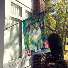 Load image into Gallery viewer, Persian Cat By the Christmas Tree House Flag
