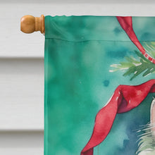 Load image into Gallery viewer, Persian Cat By the Christmas Tree House Flag