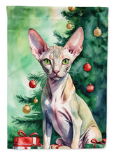 Load image into Gallery viewer, Peterbald Cat By the Christmas Tree House Flag