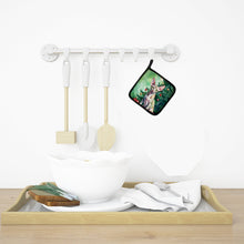 Load image into Gallery viewer, Peterbald Cat By the Christmas Tree Pot Holders - Set of 2 Decorative Kitchen Helpers | Made in the USA