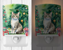 Load image into Gallery viewer, Pudelkatze Cat By the Christmas Tree Ceramic Night Light