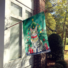 Load image into Gallery viewer, Raas Cat By the Christmas Tree House Flag