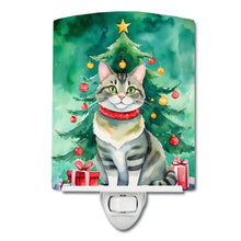 Load image into Gallery viewer, Raas Cat By the Christmas Tree Ceramic Night Light