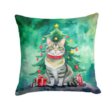 Load image into Gallery viewer, Raas Cat By the Christmas Tree Throw Pillow