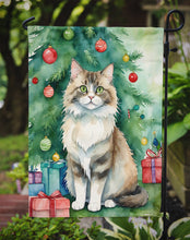 Load image into Gallery viewer, Ragamuffin Christmas Garden Flag - Cat by the Christmas Tree - Cat-Themed Holiday Yard Decor