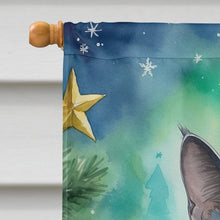 Load image into Gallery viewer, Russian Blue Cat By the Christmas Tree House Flag