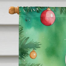 Load image into Gallery viewer, Safari Cat By the Christmas Tree House Flag