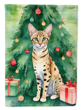 Load image into Gallery viewer, Savannah Cat By the Christmas Tree House Flag