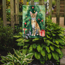 Load image into Gallery viewer, Savannah Christmas Garden Flag - Cat by the Christmas Tree - Cat-Themed Holiday Yard Decor