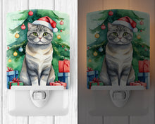 Load image into Gallery viewer, Scottish Fold Cat By the Christmas Tree Ceramic Night Light