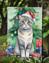 Load image into Gallery viewer, Scottish Fold Christmas Garden Flag - Cat by the Christmas Tree - Cat-Themed Holiday Yard Decor
