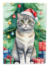 Load image into Gallery viewer, Scottish Fold Christmas Garden Flag - Cat by the Christmas Tree - Cat-Themed Holiday Yard Decor