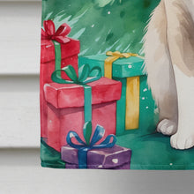 Load image into Gallery viewer, Snowshoe Cat By the Christmas Tree House Flag