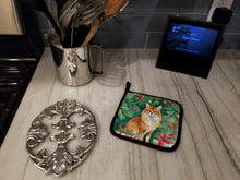 Load image into Gallery viewer, Somali Cat By the Christmas Tree Pot Holders - Set of 2 Decorative Kitchen Helpers | Made in the USA