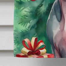 Load image into Gallery viewer, Sphynx Cat By the Christmas Tree House Flag