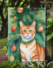 Load image into Gallery viewer, Suphalak Cat Christmas Garden Flag - Cat by the Christmas Tree - Cat-Themed Holiday Yard Decor