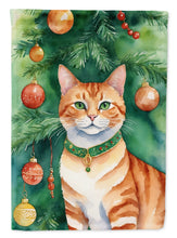 Load image into Gallery viewer, Suphalak Cat Christmas Garden Flag - Cat by the Christmas Tree - Cat-Themed Holiday Yard Decor