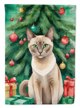 Load image into Gallery viewer, Tonkinese Cat By the Christmas Tree House Flag