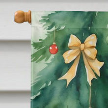 Load image into Gallery viewer, Turkish Van Cat By the Christmas Tree House Flag