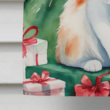 Load image into Gallery viewer, Turkish Van Cat By the Christmas Tree House Flag
