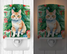 Load image into Gallery viewer, Ural Rex Cat By the Christmas Tree Ceramic Night Light