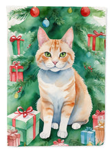 Load image into Gallery viewer, Ural Rex Christmas Garden Flag - Cat by the Christmas Tree - Cat-Themed Holiday Yard Decor