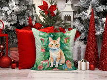 Load image into Gallery viewer, Ural Rex Cat By the Christmas Tree Throw Pillow
