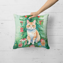 Load image into Gallery viewer, Ural Rex Cat By the Christmas Tree Throw Pillow