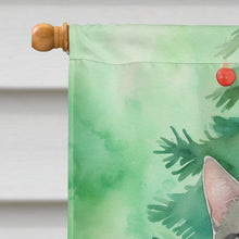 Load image into Gallery viewer, Ural Rex Cat By the Christmas Tree House Flag