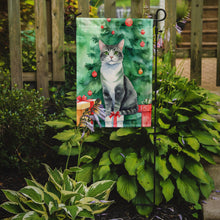 Load image into Gallery viewer, Ural Rex Christmas Garden Flag - Cat by the Christmas Tree - Cat-Themed Holiday Yard Decor