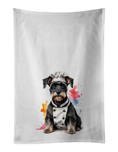 Load image into Gallery viewer, Schnauzer Chef Kitchen Towel Set of 2 DAC7381WTKT