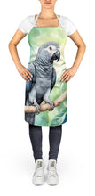 Load image into Gallery viewer, African Grey Parrot Apron – Artist-Designed Kitchen, BBQ &amp; Craft Apron