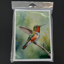 Load image into Gallery viewer, Allens Hummingbird Greeting Cards - Blank Note Cards – 8-Pack of Artist-Designed Cards with Envelopes