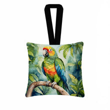 Load image into Gallery viewer, Amazon Parrot Hanging Square Fabric Ornament 3.5 × 3.5