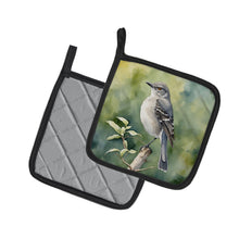 Load image into Gallery viewer, Arkansas Northern Mockingbird Pot Holders - Set of 2 Decorative Kitchen Helpers | Made in the USA