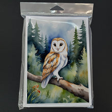 Load image into Gallery viewer, Barn Owl Greeting Cards - Blank Note Cards – 8-Pack of Artist-Designed Cards with Envelopes