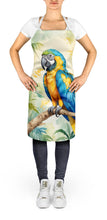Load image into Gallery viewer, Blue and Gold Macaw Apron – Artist-Designed Kitchen, BBQ &amp; Craft Apron