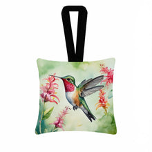 Load image into Gallery viewer, Broadtailed Hummingbird Hanging Square Fabric Ornament 3.5 × 3.5