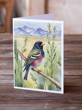 Load image into Gallery viewer, Colorado Lark Bunting Greeting Cards - Blank Note Cards – 8-Pack of Artist-Designed Cards with Envelopes