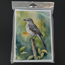Load image into Gallery viewer, Florida Northern Mockingbird Greeting Cards - Blank Note Cards – 8-Pack of Artist-Designed Cards with Envelopes